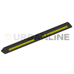 Колесоотбойник КО 915 Urbanline композитный чёрный h100, b150, L1830 (комплект с крепежом)