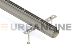 Щелевой лоток URBANLINE с юстировочными закладными (кромка с плющением)