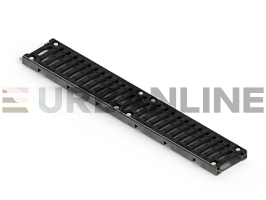 Лоток стальной оцинкованный DN100 h40 URBANLINE с решеткой щелевой ВЧ50 (кл.н.C250)