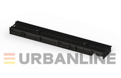 Лоток водоотводный URBANLINE DN100 h70 пластиковый в комплекте с реш. ВЧ50 кл. С250 (к-т)