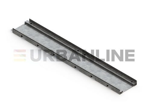 Лоток стальной оцинкованный DN100 h40 URBANLINE с решеткой щелевой ВЧ50 (кл.н.C250)