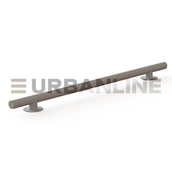 Колесоотбойник металлический URBANLINE ( L-2000мм, h-130мм; труба 76х3) прямой на круглых опорах