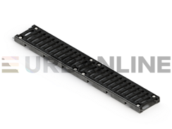 Лоток стальной оцинкованный DN100 h55 URBANLINE с решеткой щелевой ВЧ50 (кл.н.C250)