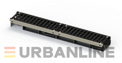 Лоток водоотводный URBANLINE DN100 h85 пластиковый усил. с реш. ВЧ50 кл.C250 (к-т)
