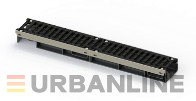 Лоток водоотводный URBANLINE DN100 h85 пластиковый усил. с реш. ВЧ50 кл.C250 (к-т)